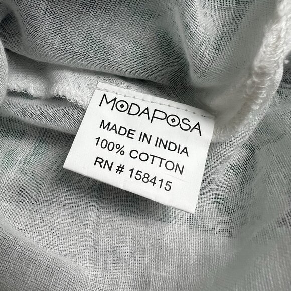 Modaposa Pintuck Sleeveless Cotton Dress Lined Green Floral Resort Size Small - Picture 8 of 11